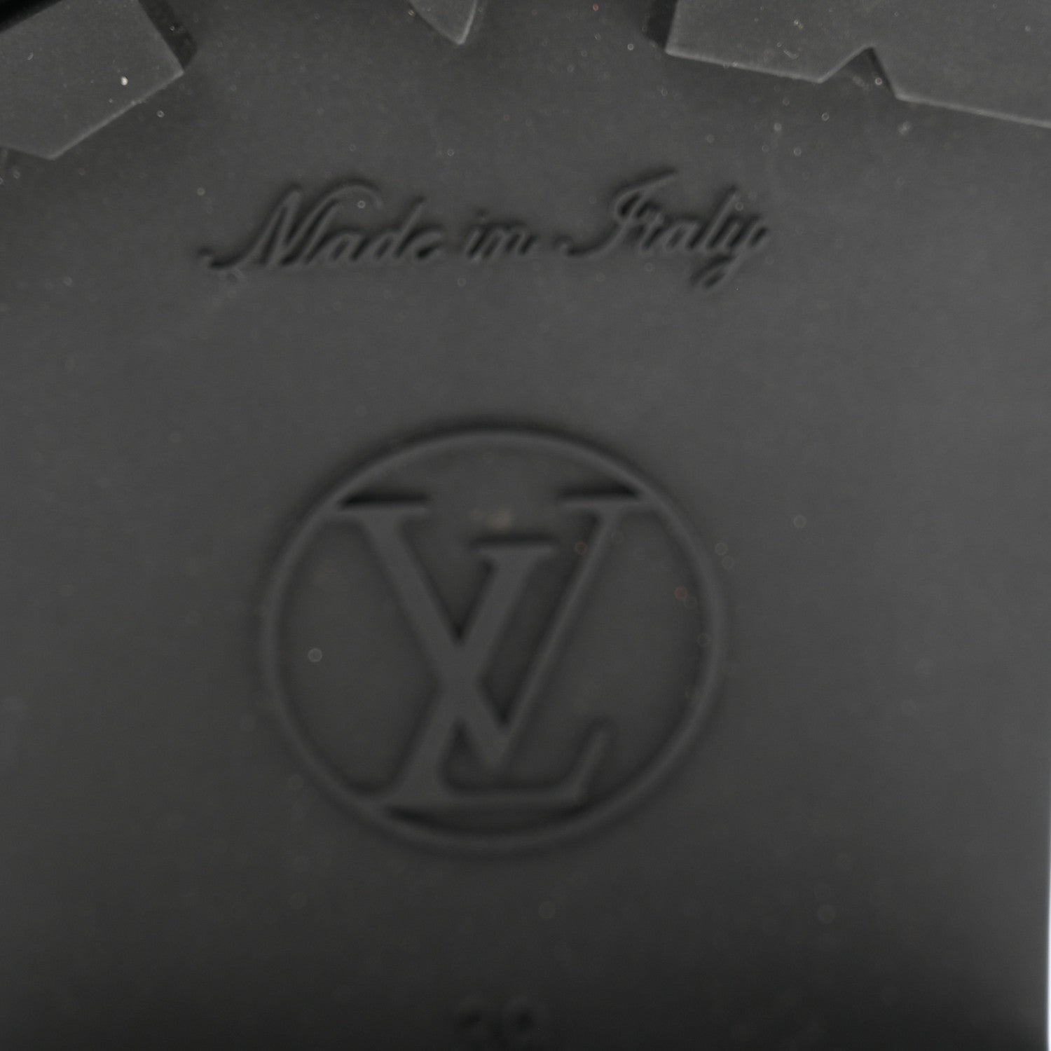 Louis Vuitton Rubber Embossed Monogram Drops Flat Half Boots 39 Black 7 of 10