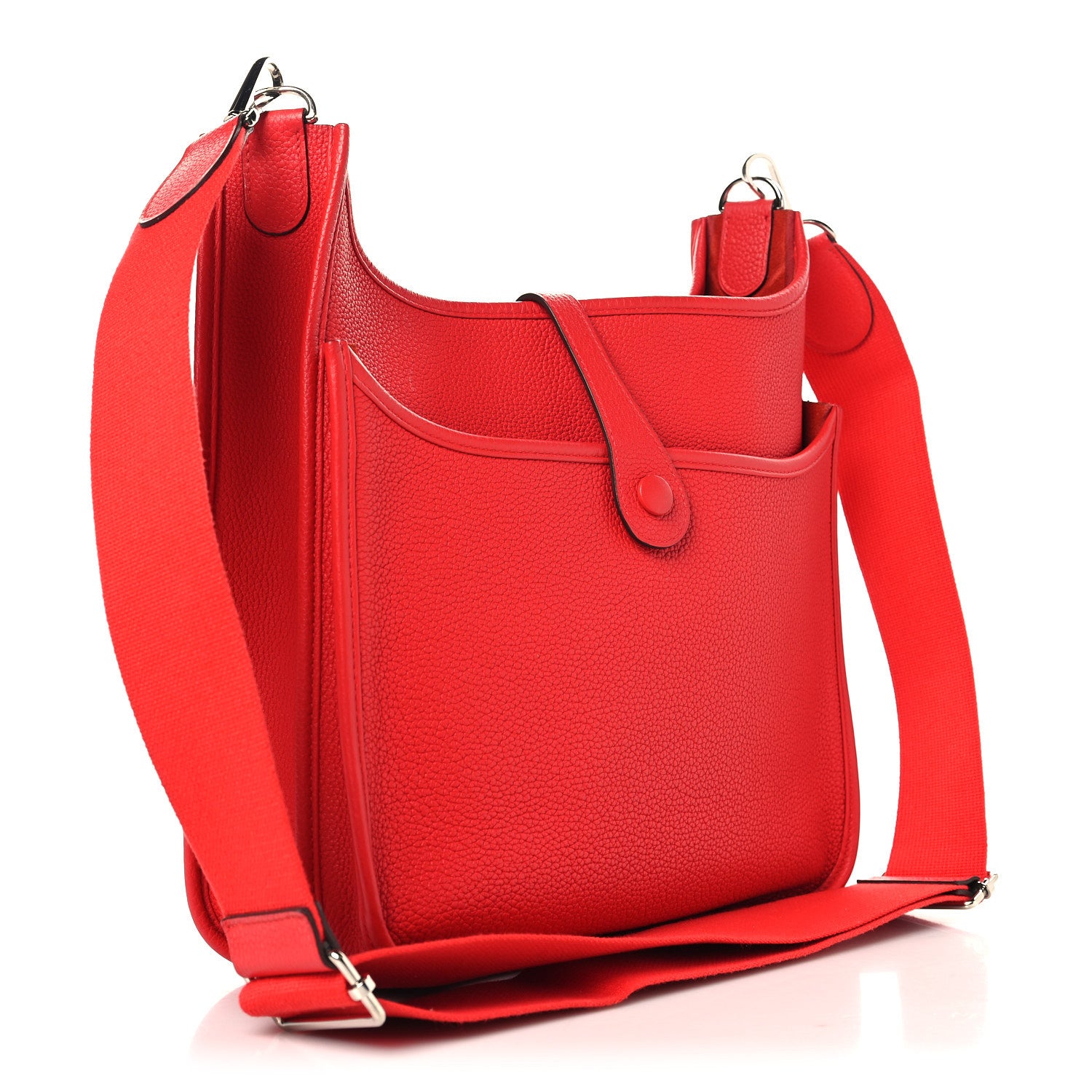 Hermes Taurillon Clemence EVELYNE III PM Rouge de Coeur 3 of 12