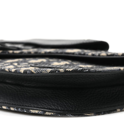 Christian Dior Oblique Saddle Messenger Pouch Beige Black 10 of 10