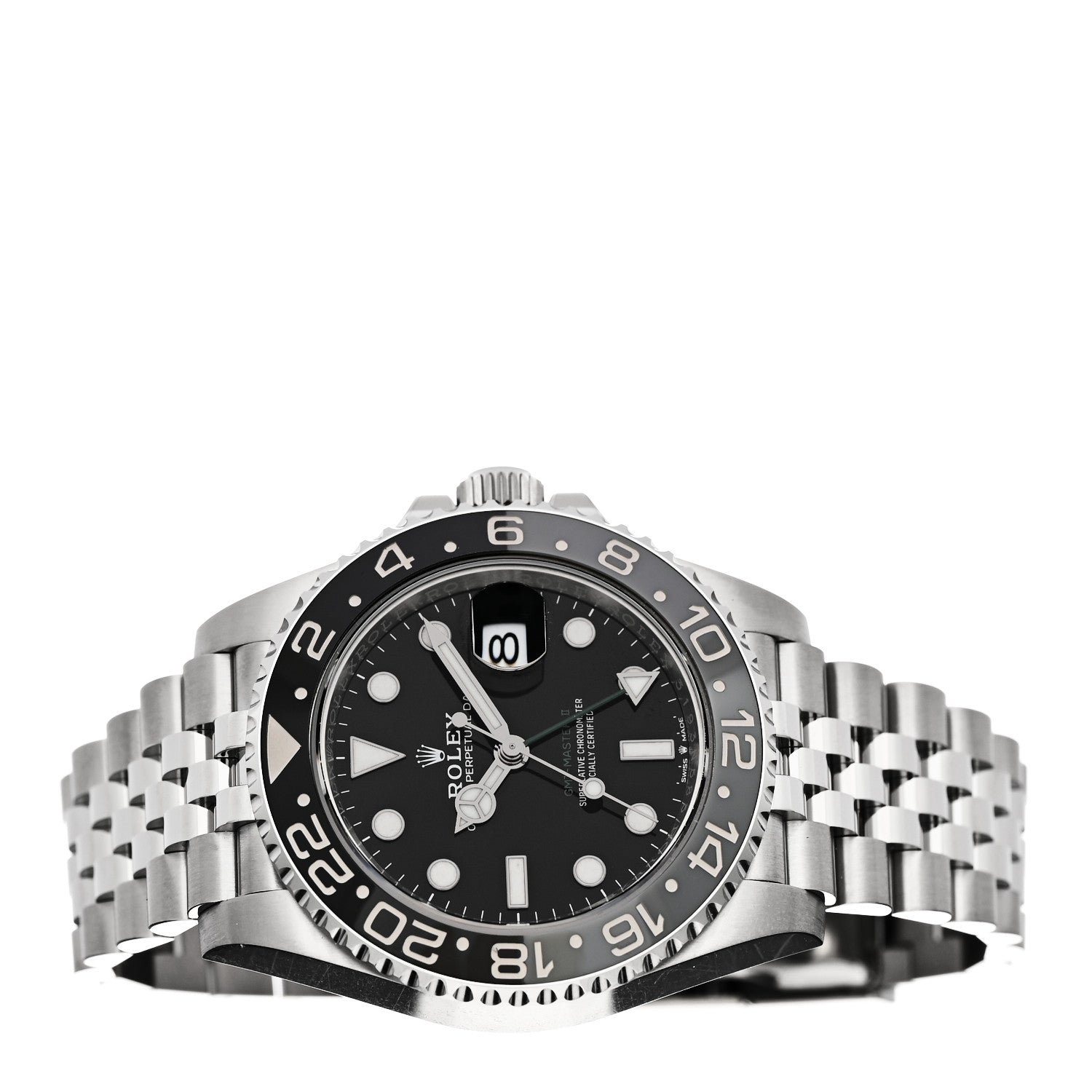 Rolex Stainless Steel 40mm Oyster Perpetual Date GMT Master II Bruce Wayne Watch Black 126710GRNR 2 of 5