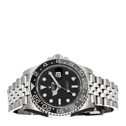 Rolex Stainless Steel 40mm Oyster Perpetual Date GMT Master II Bruce Wayne Watch Black 126710GRNR 2 of 5