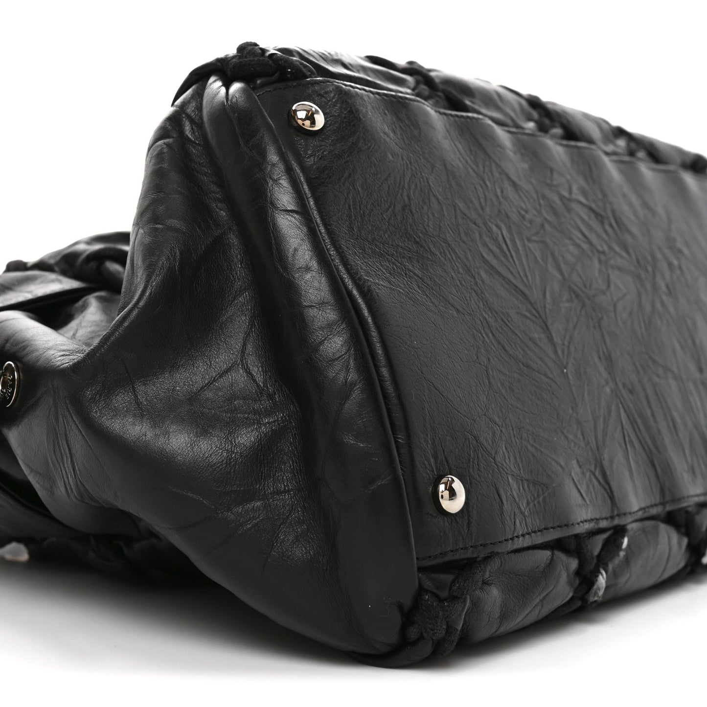 Calfskin Ultra Stitch Bowler Black