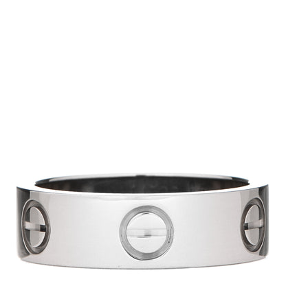 Cartier 18K White Gold 5.5mm LOVE Ring 50 5.25 1 of 5