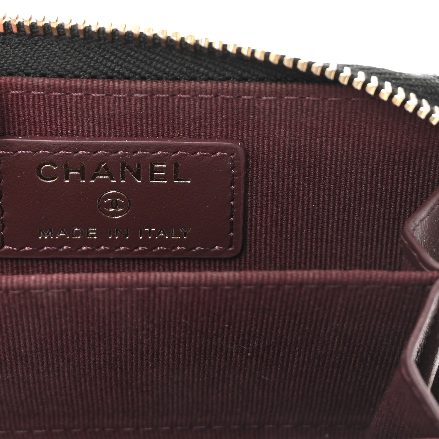 Caviar Quilted Zip Coin Purse Black