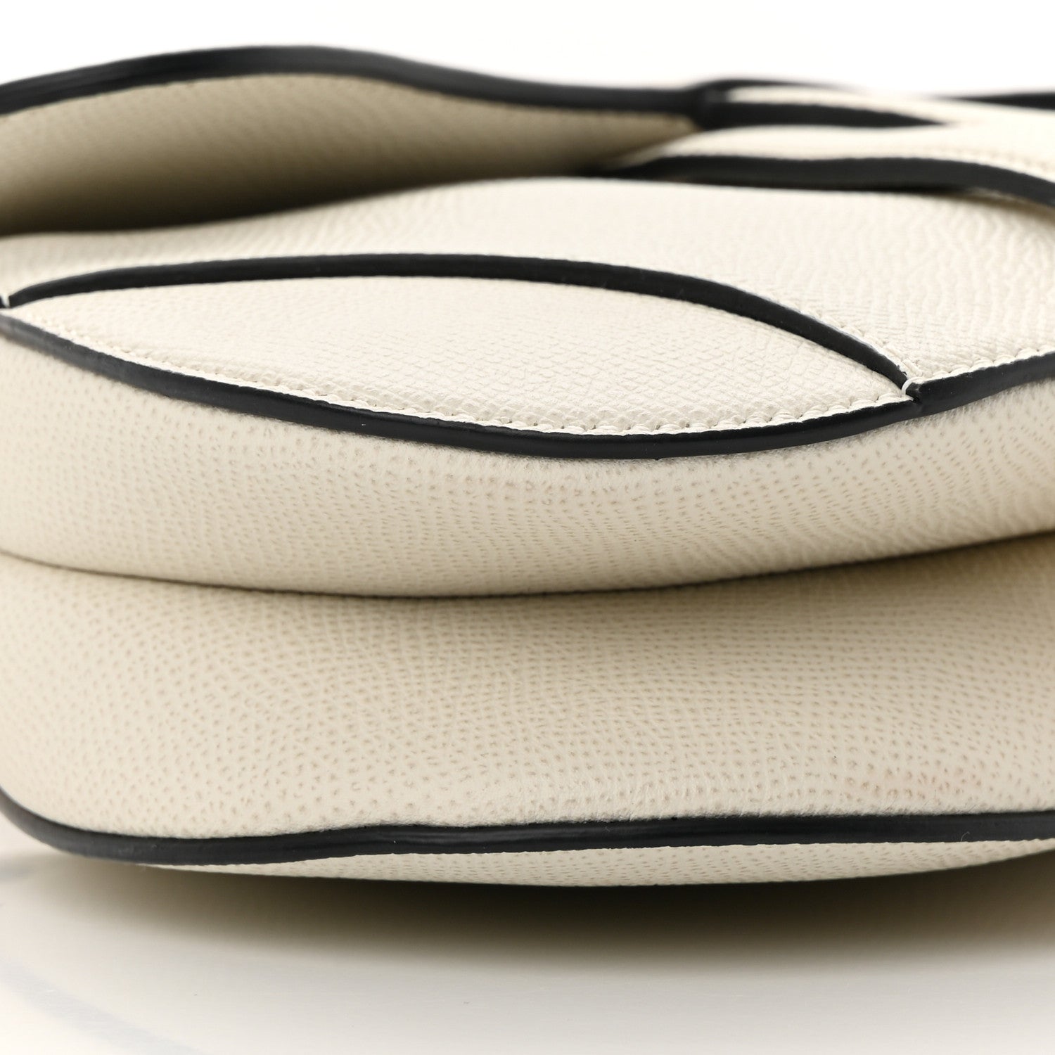 Christian Dior Grained Calfskin Mini Saddle Bag White 9 of 12