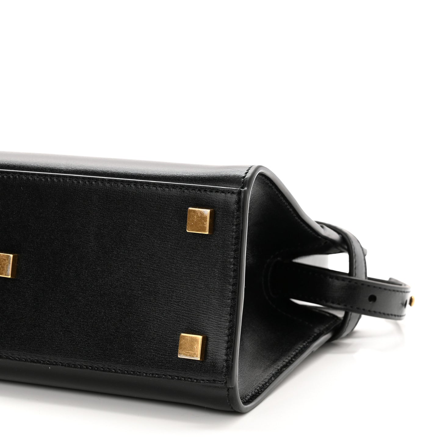 Smooth Calfskin Manhattan Nano Shopper Tote Black