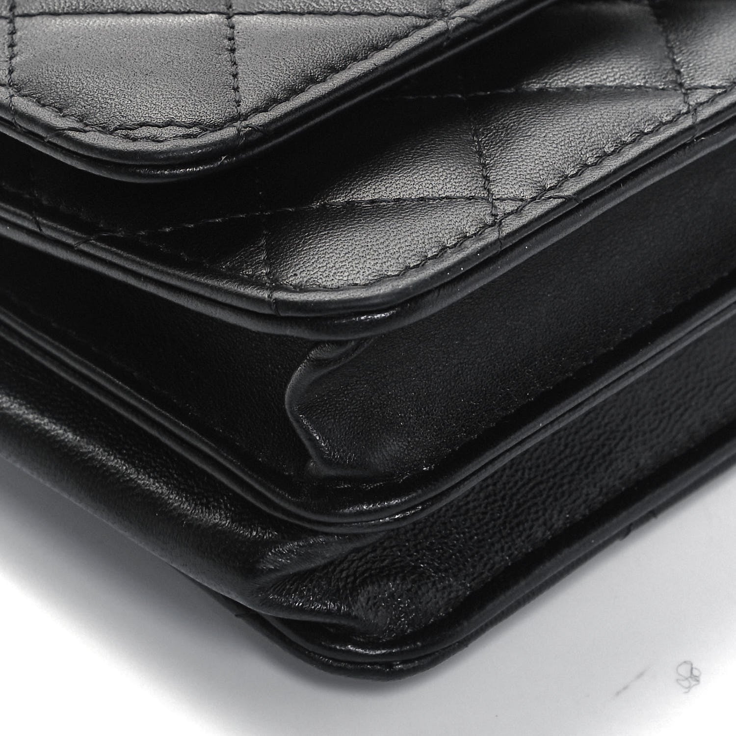 Chanel Lambskin Quilted Mini Trendy CC Wallet On Chain WOC Black 10 of 11