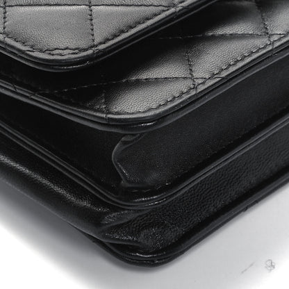Chanel Lambskin Quilted Mini Trendy CC Wallet On Chain WOC Black 10 of 11