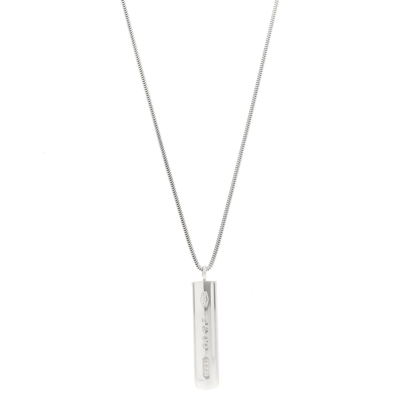 Sterling Silver 1837 Bar Pendant Necklace