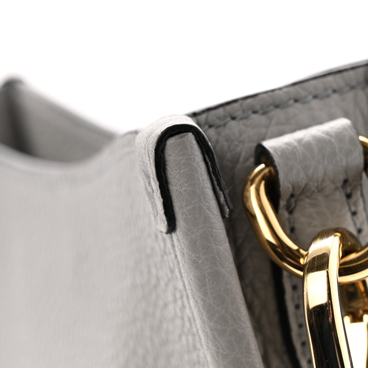 Prada Vitello Daino Soft Mini Hobo Messenger Bag Granite Gray 11 of 12