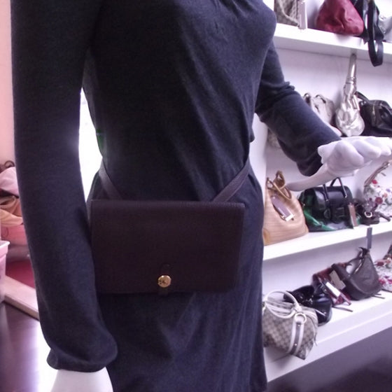 Chevre Mysore Wallet Belt Brown