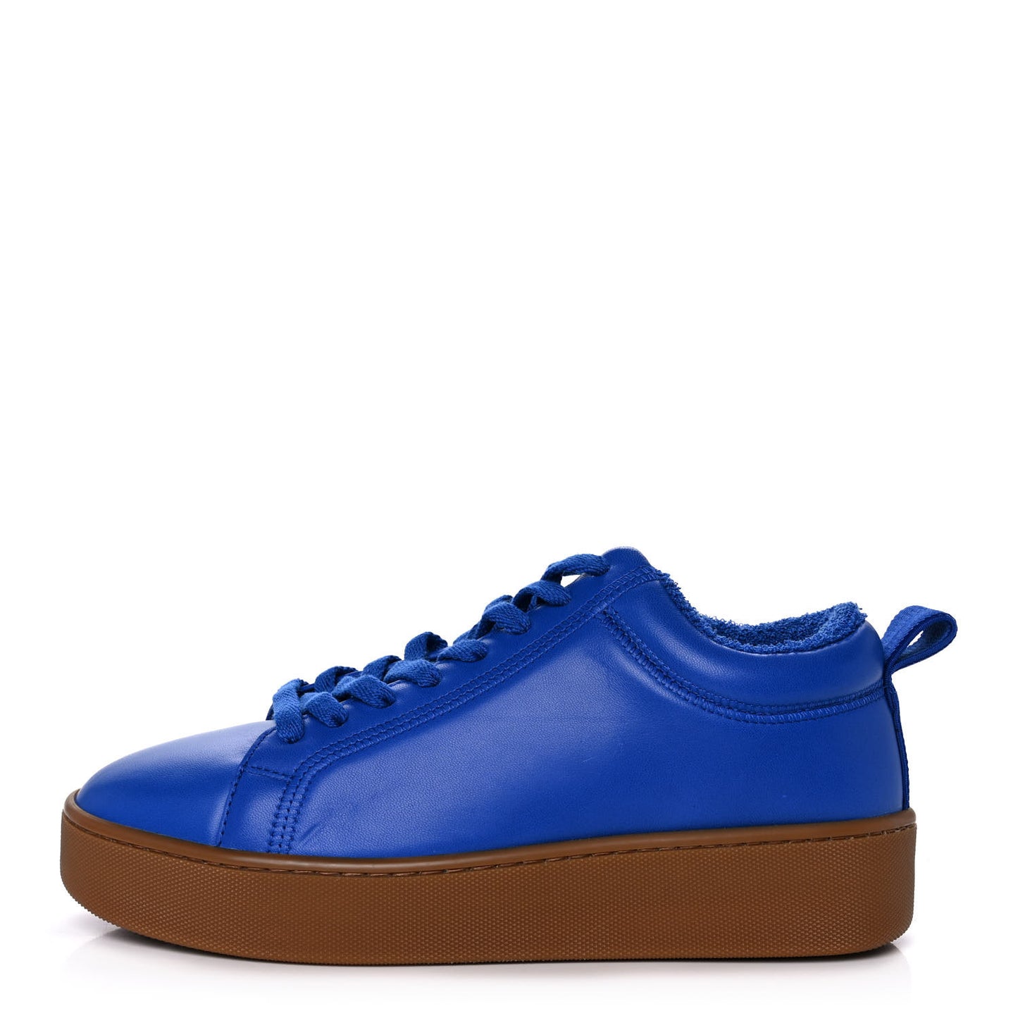 Nappa Terry-Lined Low Top Sneakers 38 Cobalt