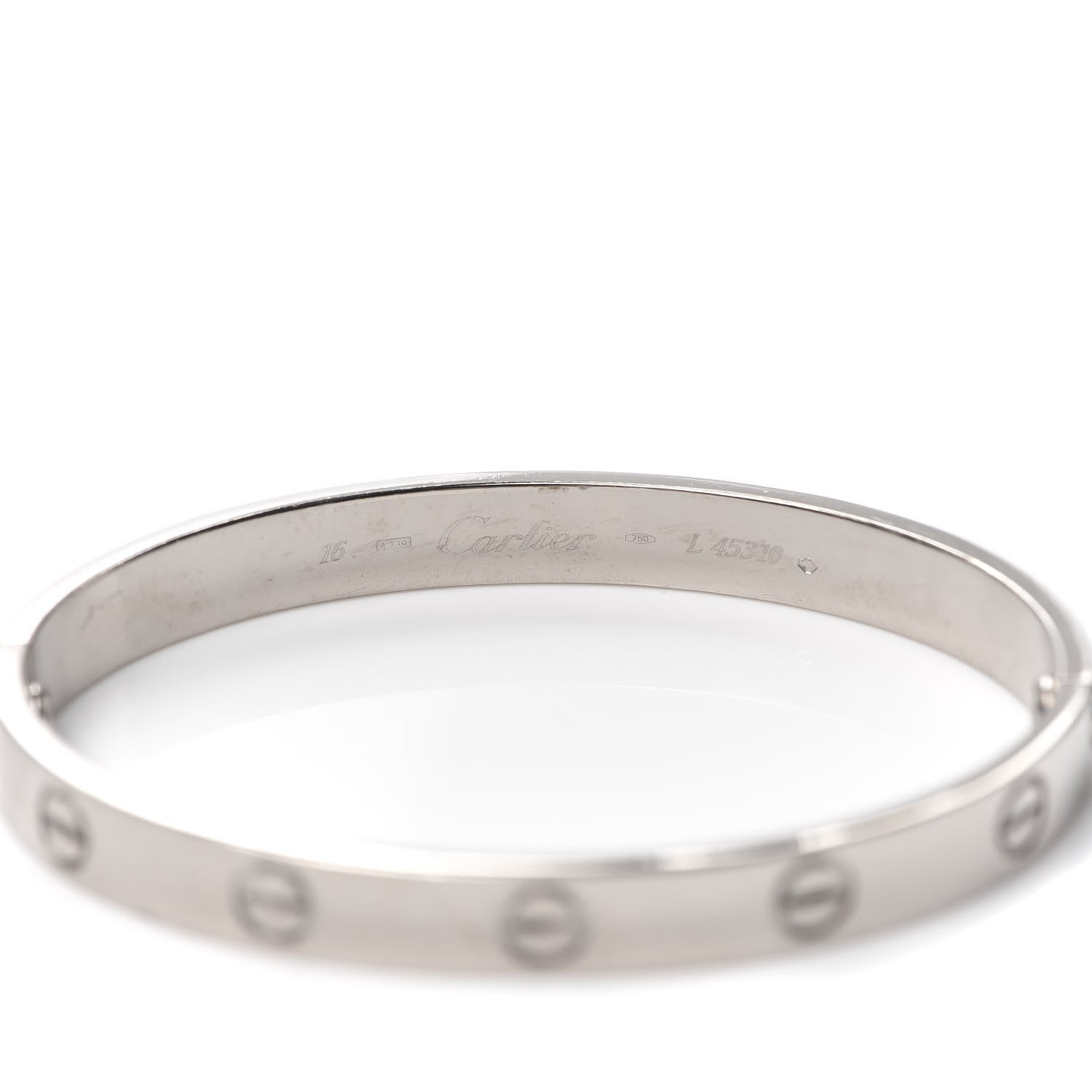Cartier 18K White Gold LOVE Bracelet 16 5 of 5