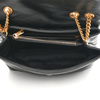 Saint Laurent Calfskin Y Quilted Monogram Medium Loulou Chain Satchel Black 5 of 16