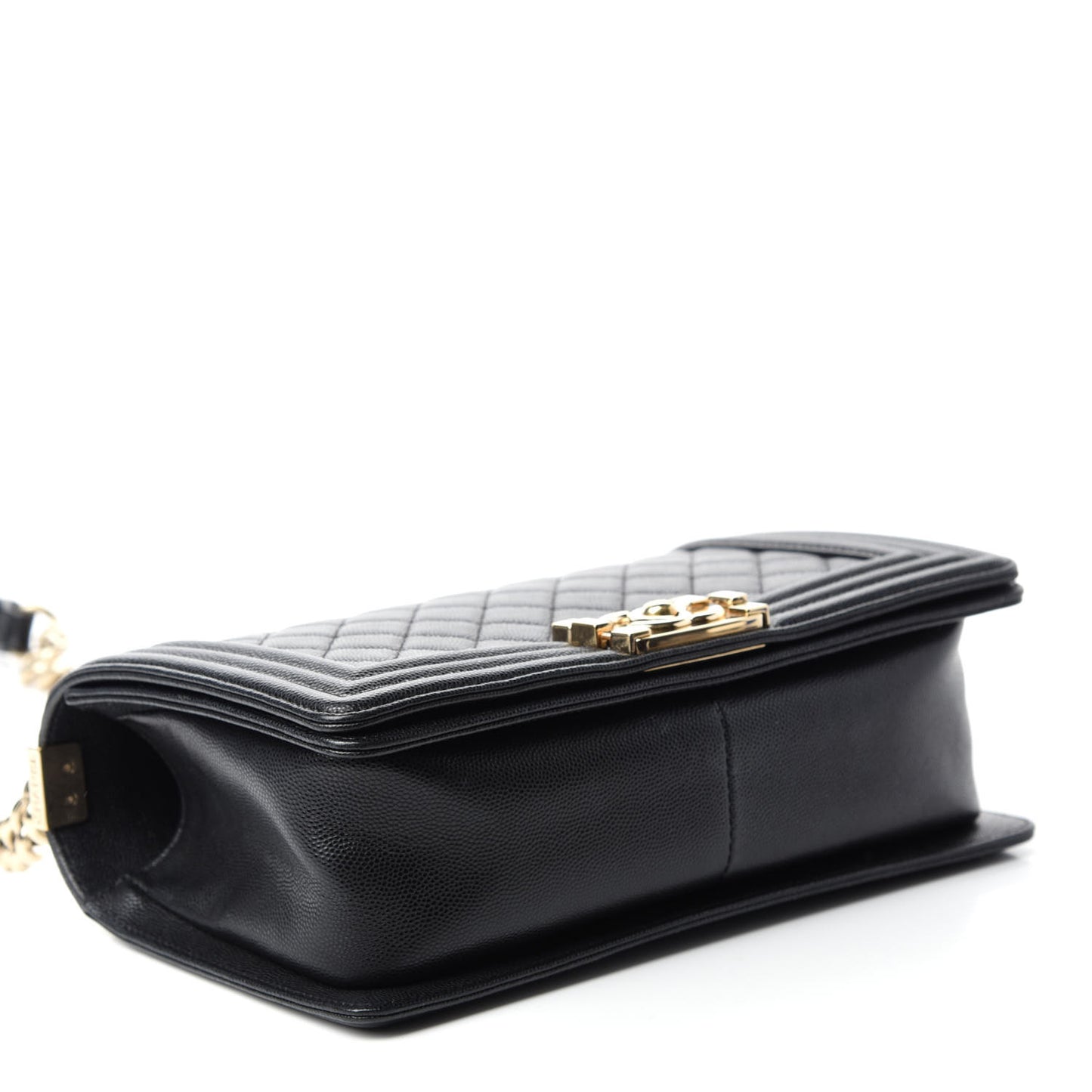 Caviar Quilted Medium Boy Flap Black