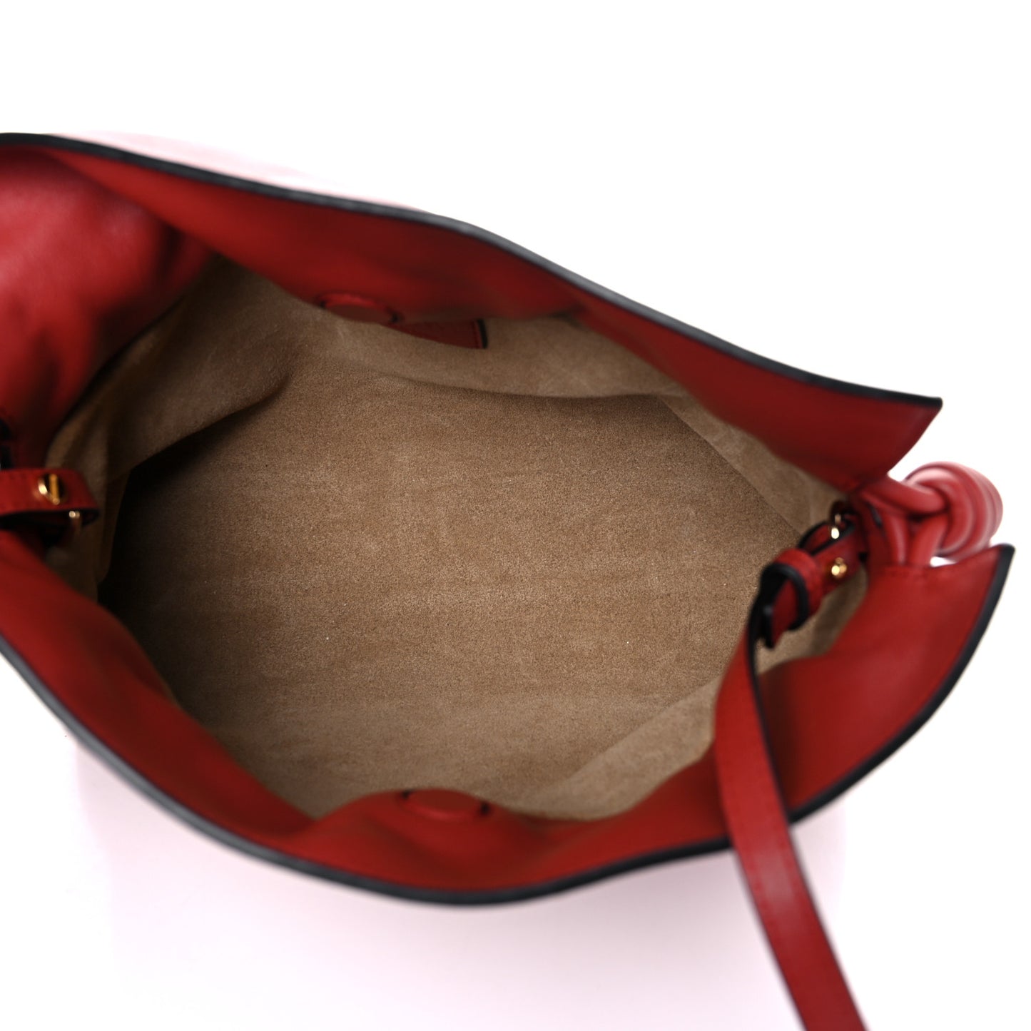 Calfskin Mini Flamenco Knot Clutch Red