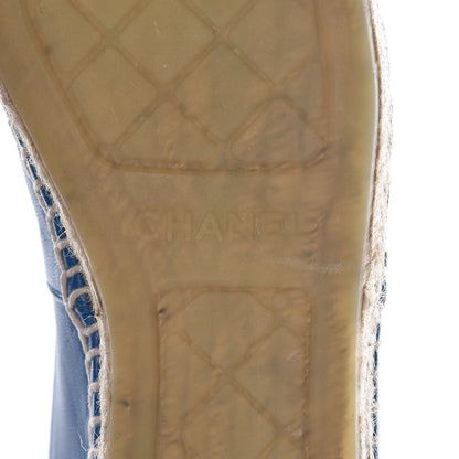 Chanel Lambskin CC Espadrilles 36 Blue 6 of 10