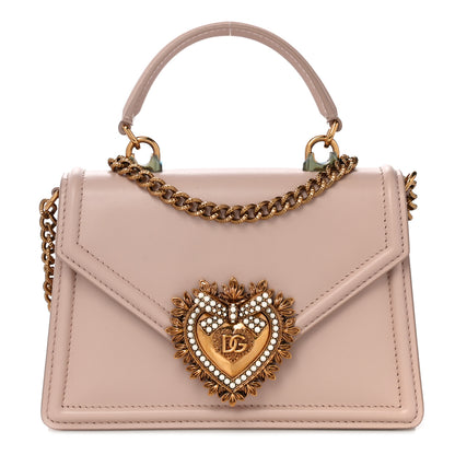 Dolce & Gabbana Smooth Calfskin Small Devotion Envelope Top Handle Bag Pink 1 of 11
