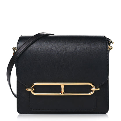 Hermes Evergrain Mini Sac Roulis Black 1 of 10