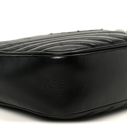 Saint Laurent Calfskin Matelasse Monogram Monochrome Lou Camera Bag Black 9 of 10