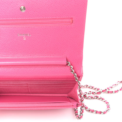 Chanel Caviar Quilted Wallet on Chain WOC Pink 5 of 12