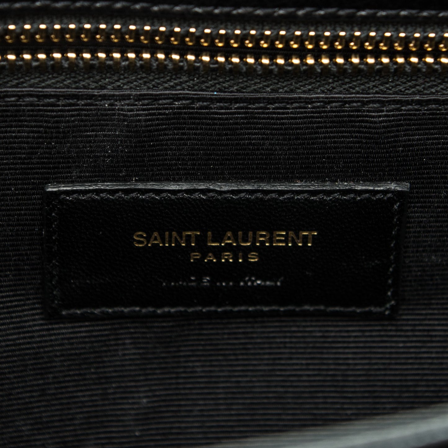 Textured Calfskin Medium Classic Monogram Universite Bag Black