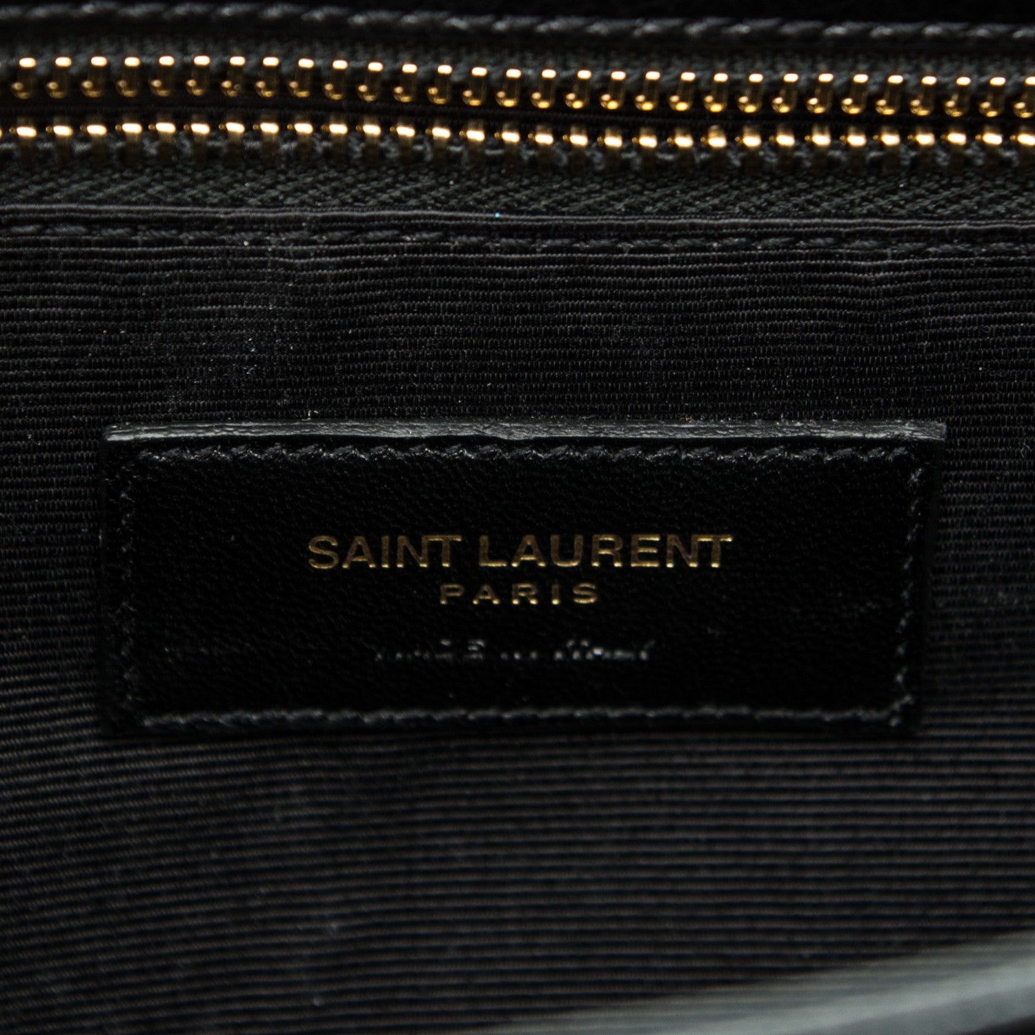 Saint Laurent Textured Calfskin Medium Classic Monogram Universite Bag Black 5 of 6