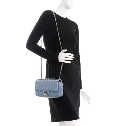 Chanel Lambskin Quilted Small CC Crossing Flap Light Blue 2 of 8