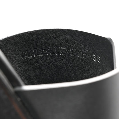 Hermes Calfskin Suede Eze 30 Sandals 36 Black 7 of 9