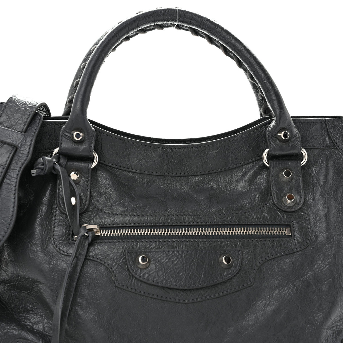 Balenciaga Agneau Classic Silver Hardware City Gris Fossile 9 of 14