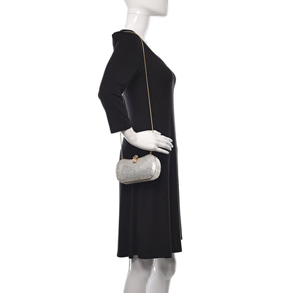 Judith Leiber Swarovski Crystal Minaudiere Clutch Gold 2 of 9