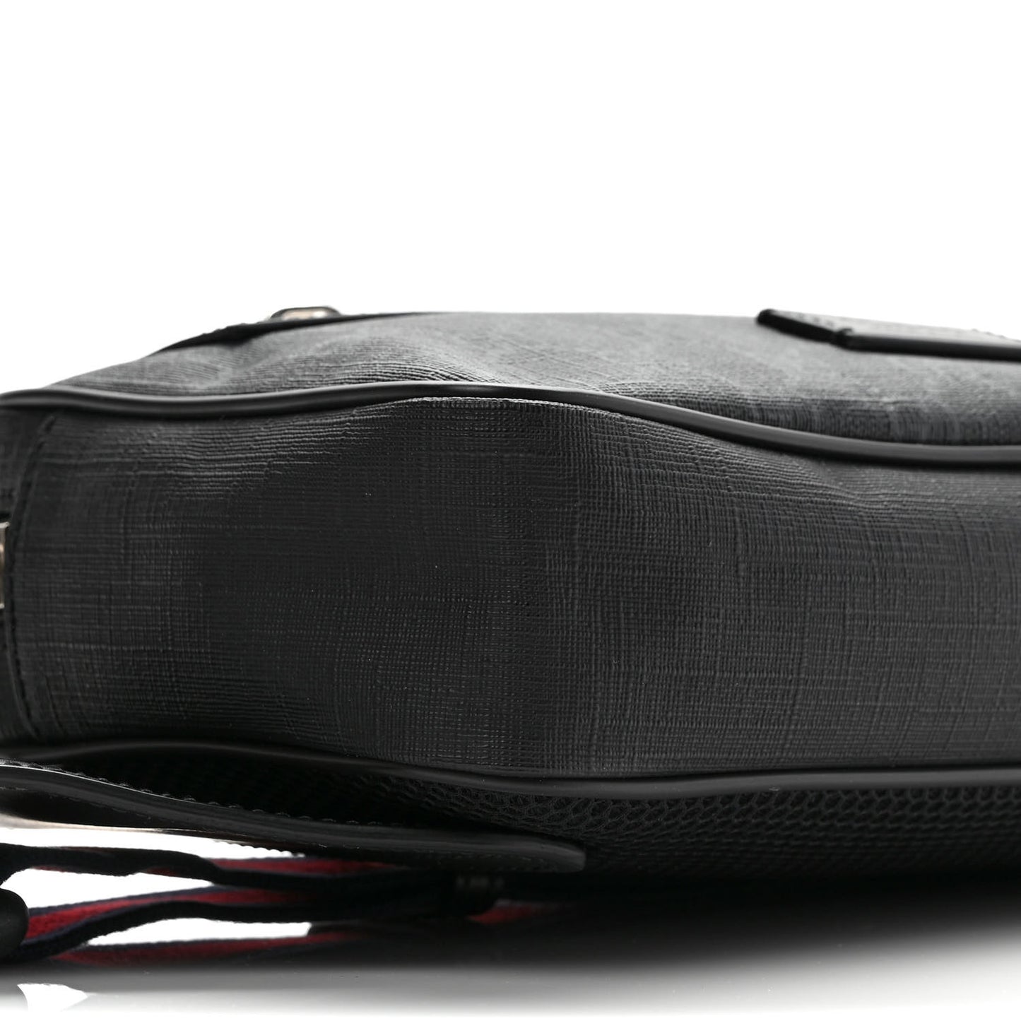 Soft GG Supreme Monogram Web Belt Bag Black Grey