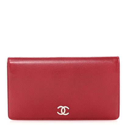 Chanel Caviar Sevruga Yen Wallet Red 1 of 9