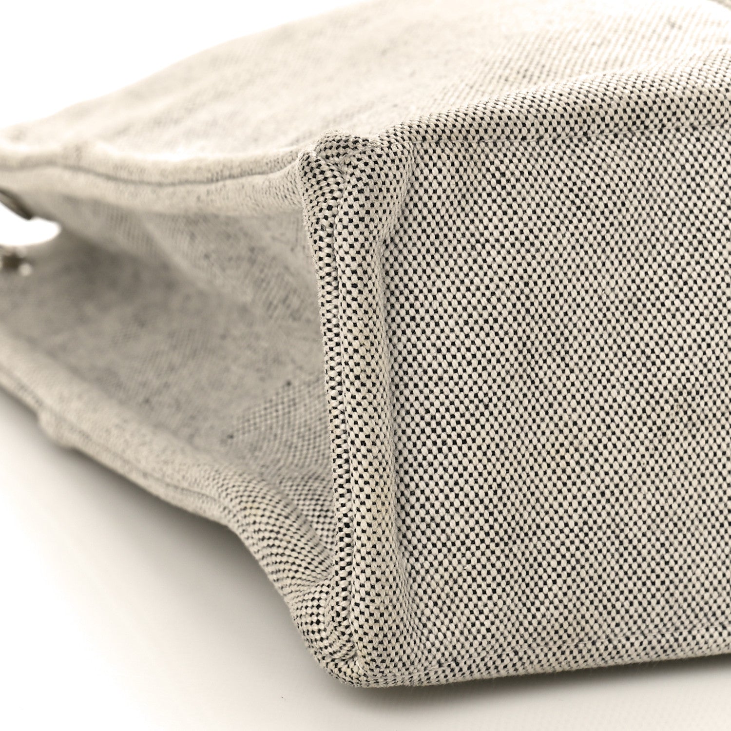 Hermes Canvas Herline GM Tote Light Grey 7 of 10