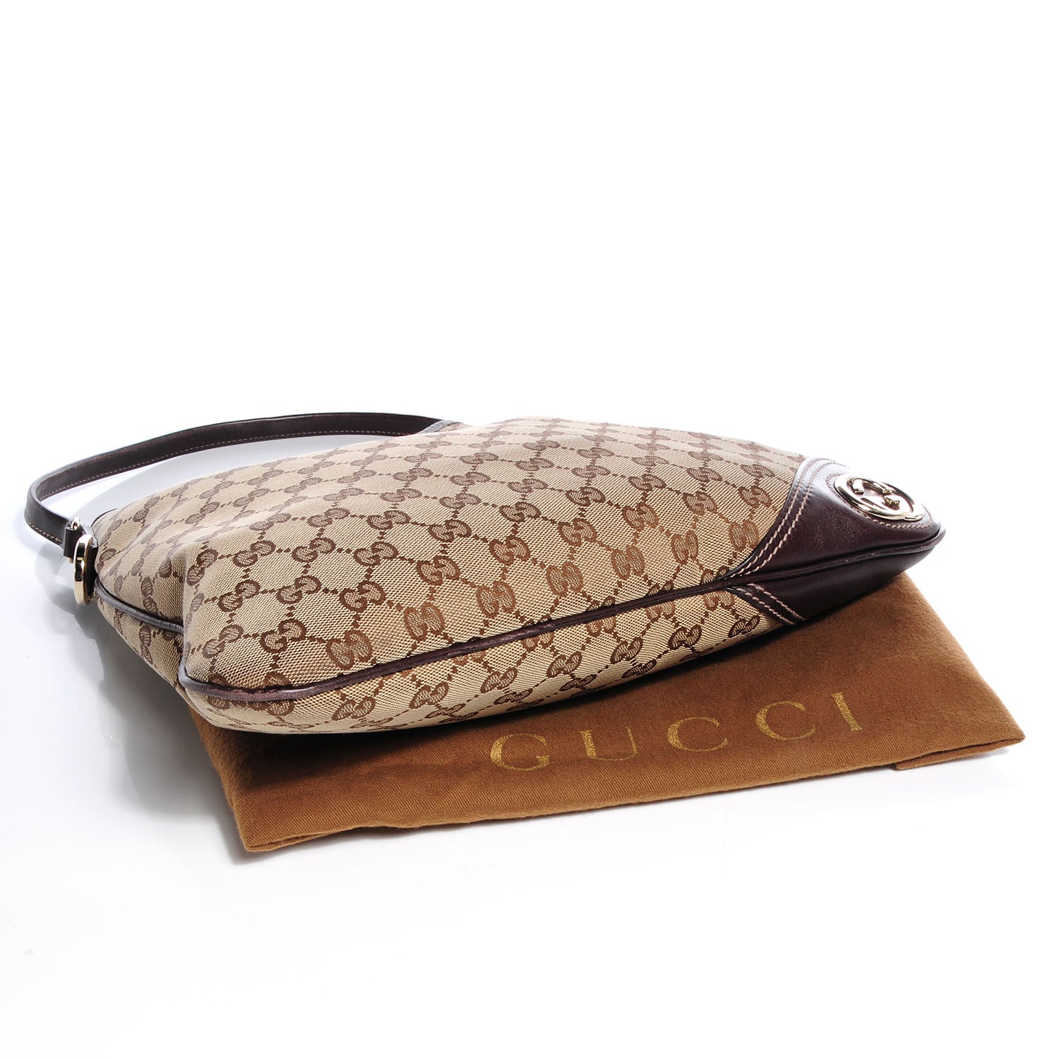 Gucci Monogram GG Medium New Britt Hobo Brown 4 of 7