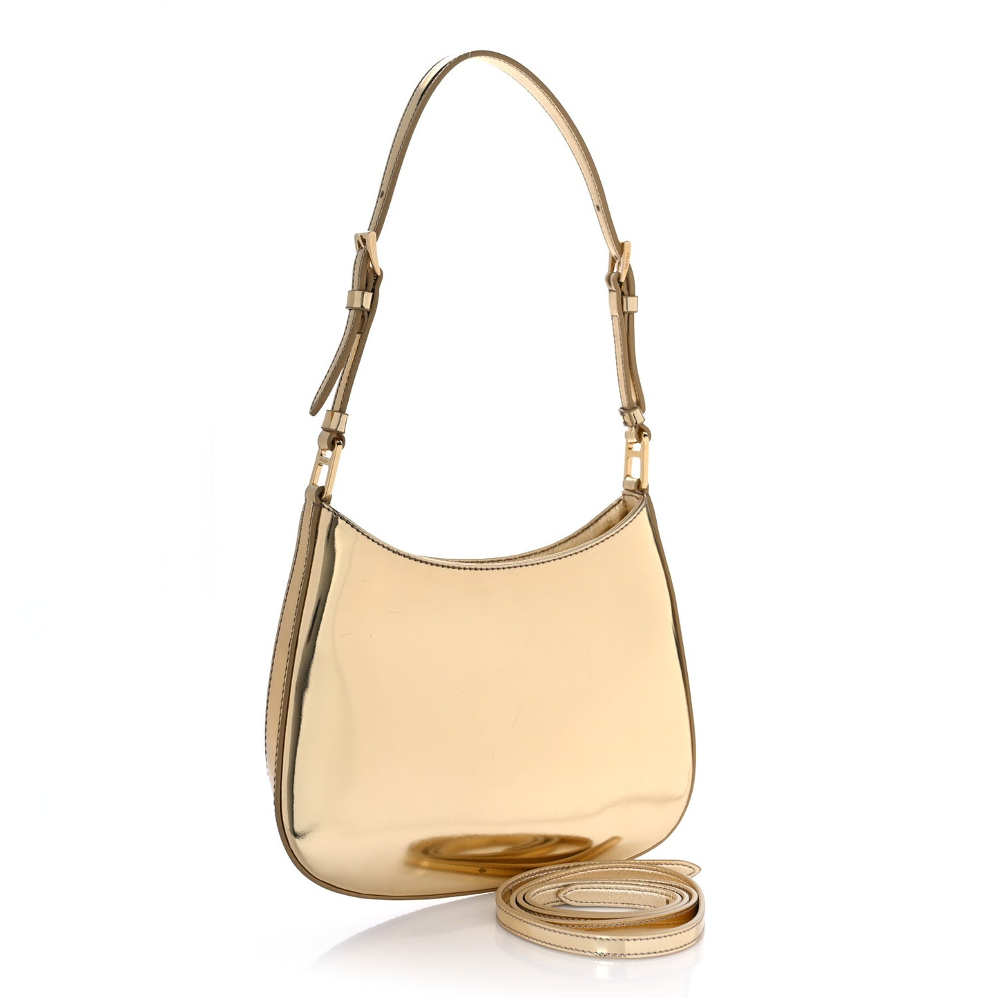 Spazzolato Cleo Adjustable Strap Shoulder Bag Platino