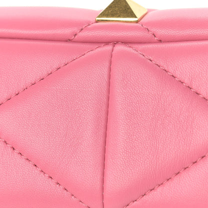 Valentino Garavani Nappa Medium Roman Stud Shoulder Bag Flamingo Pink 10 of 10