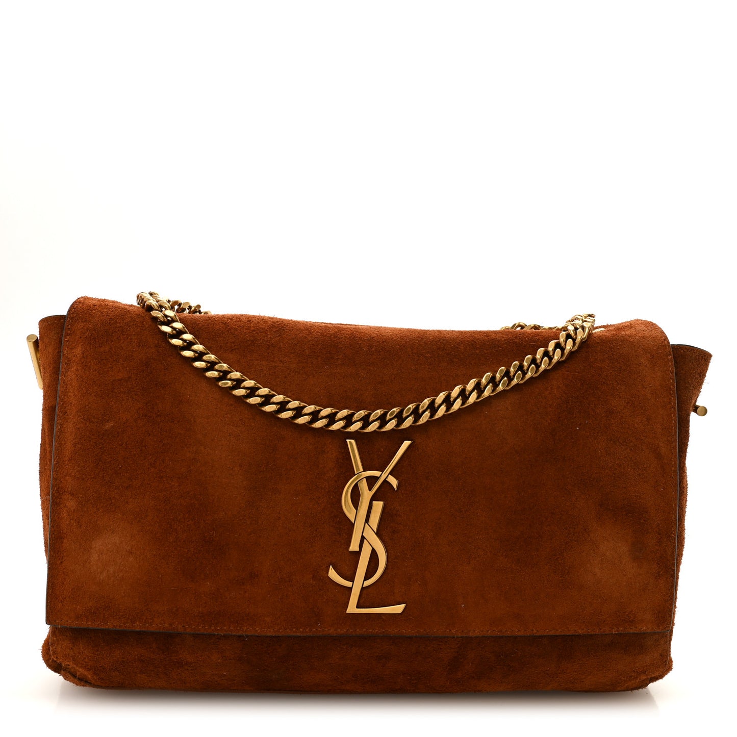 Calfskin Crocodile Embossed Suede Medium Reversible Monogram Kate Satchel Military Taupe