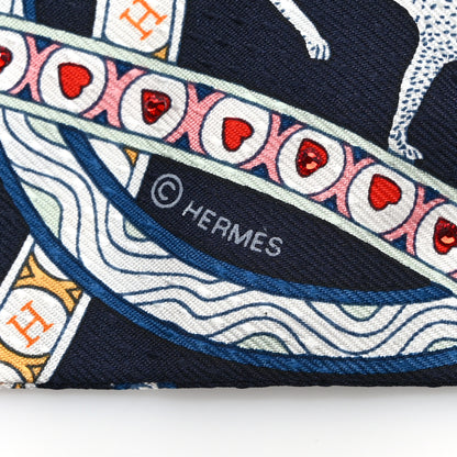 Hermes Silk Dame de Coeur Twilly Black Rouge Or 3 of 4