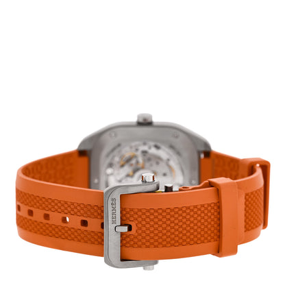 Hermes DLC Coated Titanium Rubber 39mm H08 Automatic Watch Orange 3 of 5