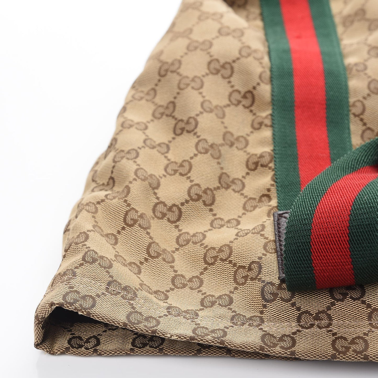 GG Monogram Medium Web Handle Vertical Tote Bag Dark Brown