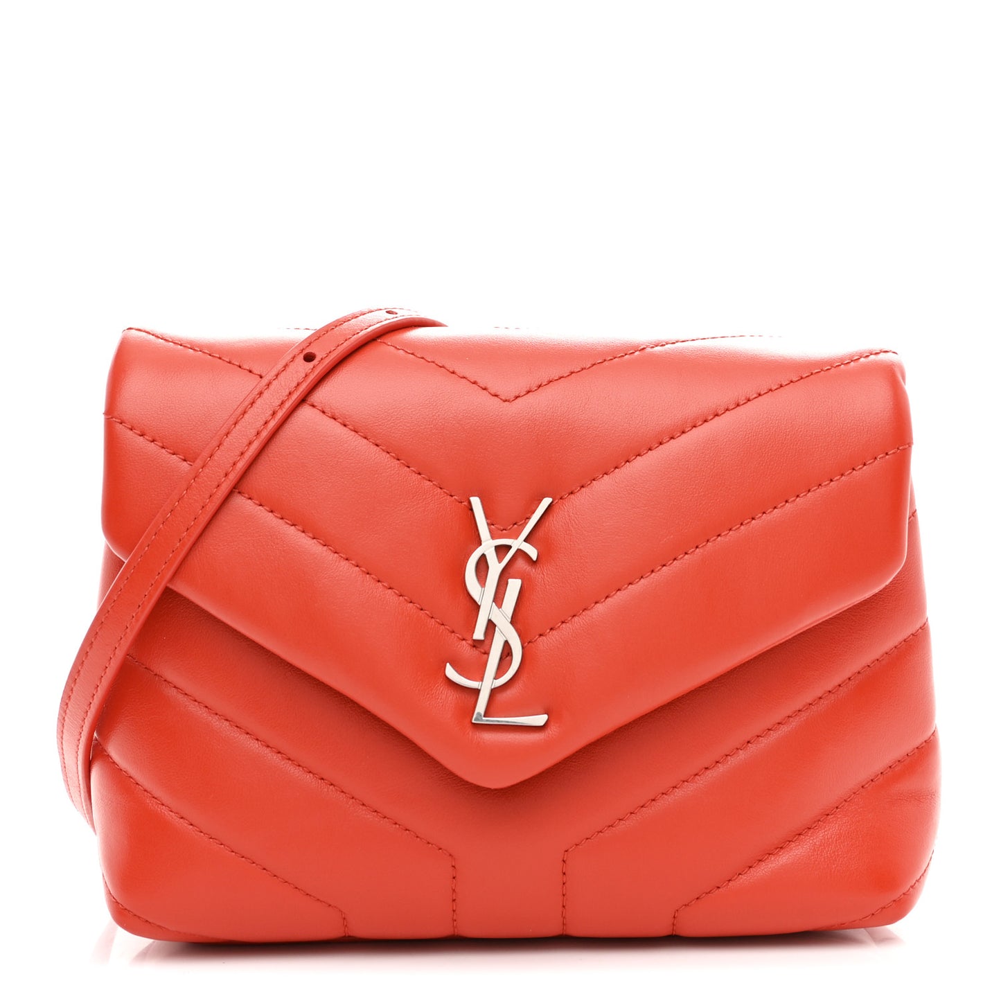 Calfskin Y Quilted Monogram Toy Loulou Crossbody Bag Coral
