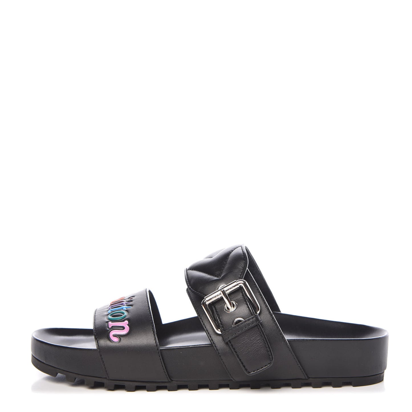 Calfskin New Wave Bom Dia Mule Sandals 37.5 Black
