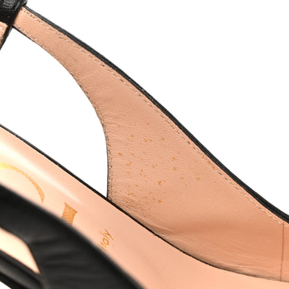 Gucci Malaga Kid Horsebit 75mm Slingback Pumps 40 Black 9 of 13