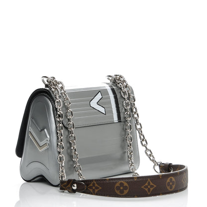 Louis Vuitton Epi Monogram Spaceship Embossed Twist Shoulder Bag PM Argent 3 of 7