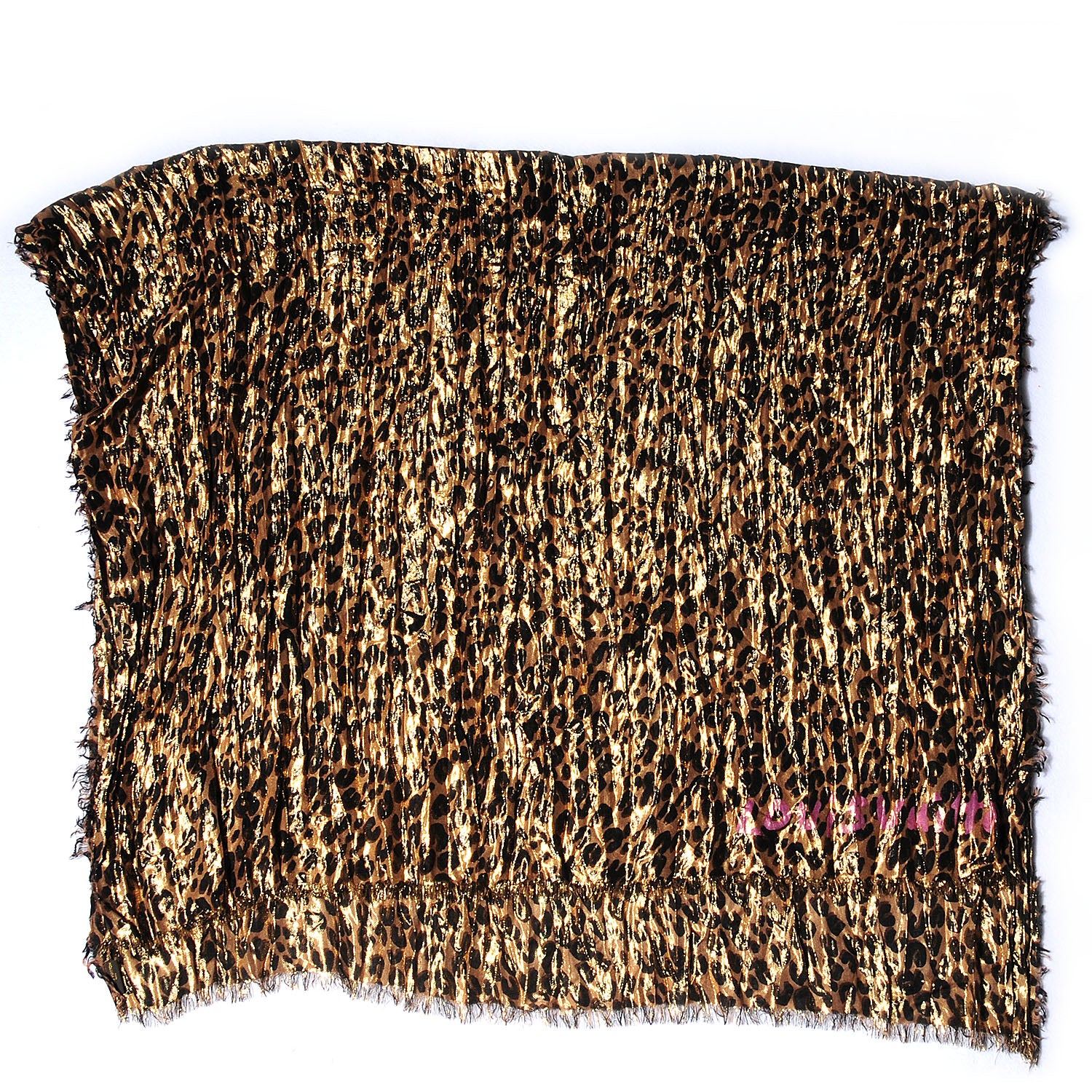Louis Vuitton Cashmere Silk Leopard Etole Stole Disco Marron 3 of 6