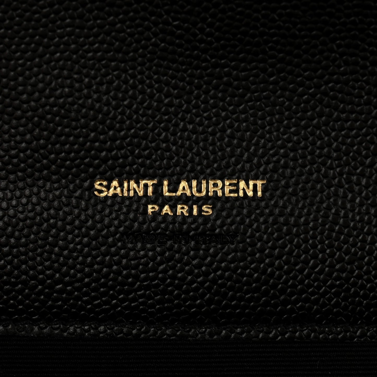 Grain De Poudre Matelasse Chevron Monogram Envelope Clutch Black