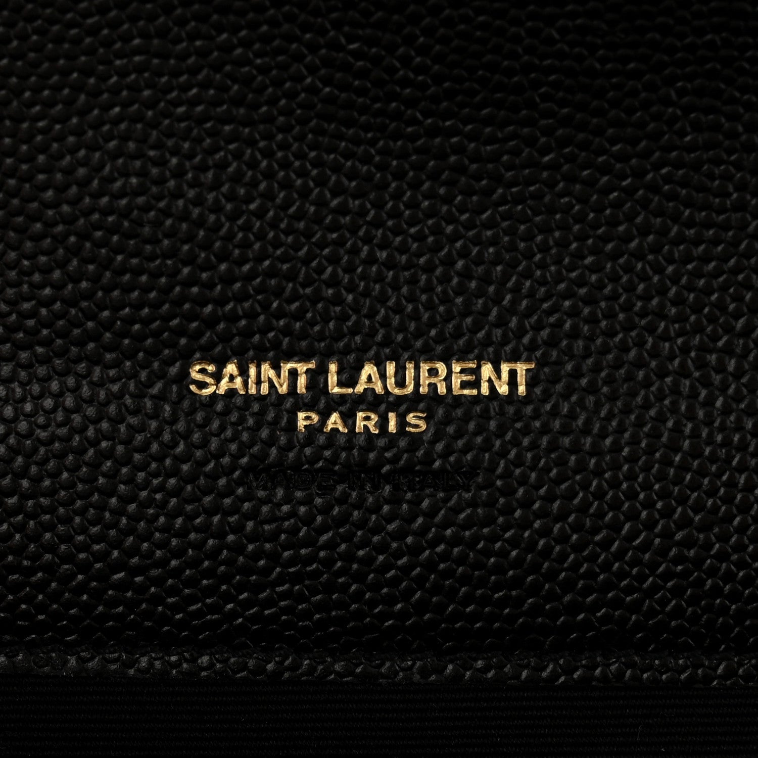 Saint Laurent Grain De Poudre Matelasse Chevron Monogram Envelope Clutch Black 6 of 8