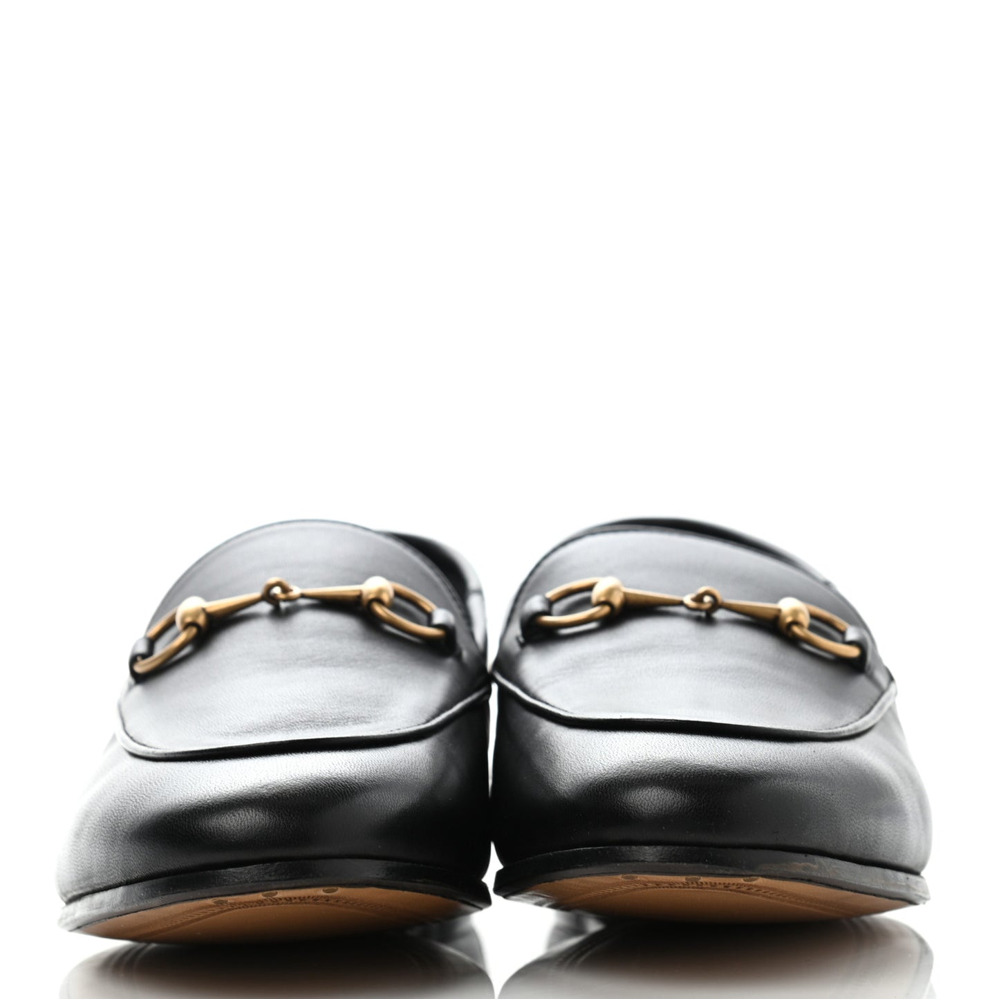 Lambskin Womens Brixton Horsebit Loafers 38.5 Black