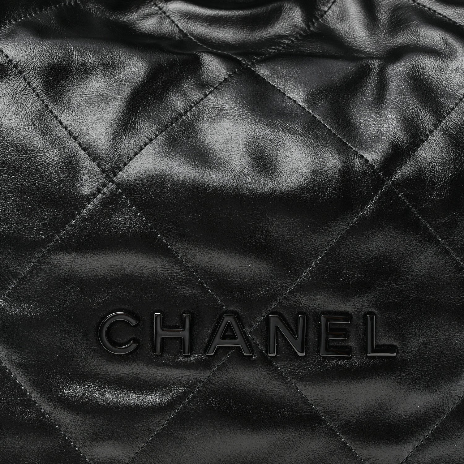Chanel Shiny Calfskin Quilted Chanel 22 So Black 9 of 12